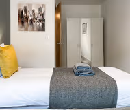 King sized bedroom at The Chaucer