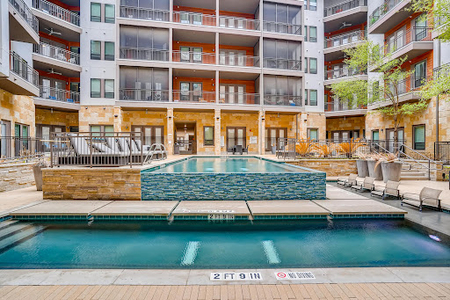 Pool side at Domain apartment