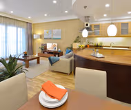 Equipped Kitchen at Al Juffair Serviced Apartment