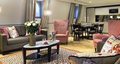 Living area at Avenue Kleber Serviced Apartment, Champs Elysees