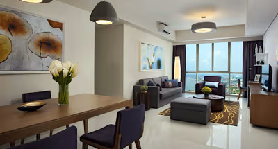 Comfy living area at Somerset Vista Ho Chi Minh City