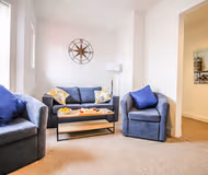 Comfy living space at Lake View Superior Apartment