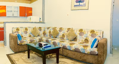 Living area at Prince Majid Road Serviced Apartment
