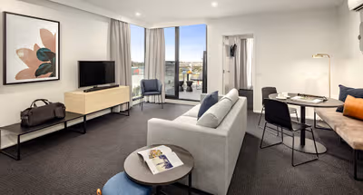 Spacious living area at Quest Maribyrnong