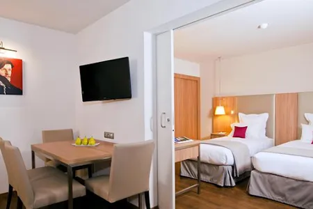 Bright living area at Roissy Park Serviced Apartment, Champs Elysees
