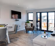 living space at 7Zero1 Apartments on South 5th Street