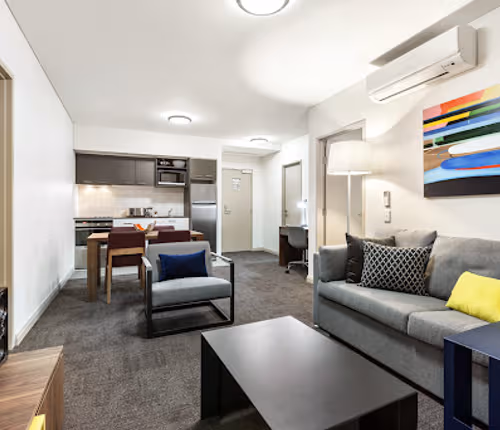 Comfy living area at Quest Olympic Park