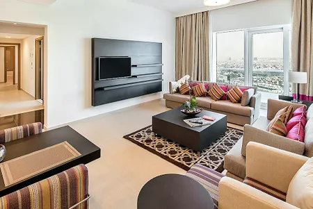 Living area at Sharaf DG Serviced Apartments, Al Barsha