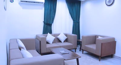 Living area at Al Rehab Serviced Apartment
