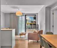 Living area at Olympic Way Apartment in Wembley Park by MySquare