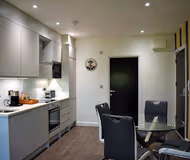 Living area at Milburn House Apartment in Milton Keynes