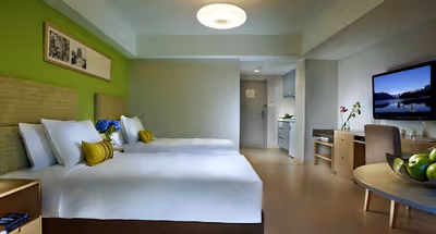 Bedroom at Citadines Zhuankou Wuhan