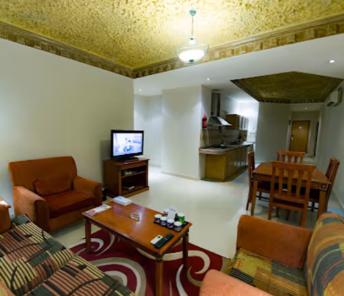 Living room at Al Mukarramah Street Apartments