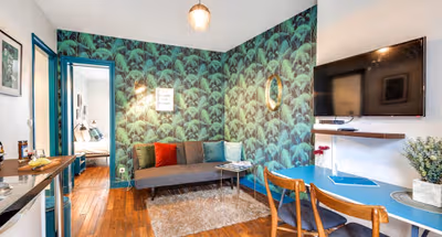 Bright living area at Roquette Serviced Apartment, Bastille