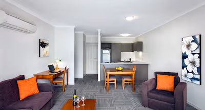 Stunning living area in Quest Bendigo