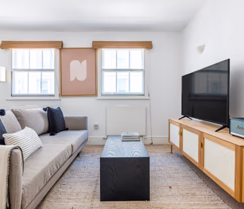 Living room at Covent Garden apartment