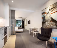 Cosy living area in Quest Frankston on The Bay