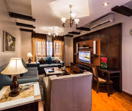 Living area at Al Ihssa Street Serviced Apartment