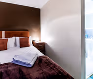 Double bed bedroom at Great Western Road Apartment Aberdeen