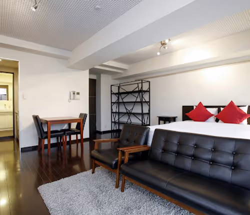 Cosy living area in Horitome Serviced Apartment