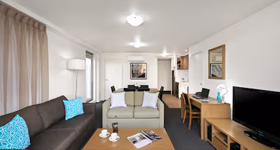 Stunning living area in Quest Cheltenham