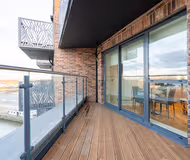 Large balcony with river view