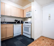 Fully equipped kitchen at The Vantage Apartments