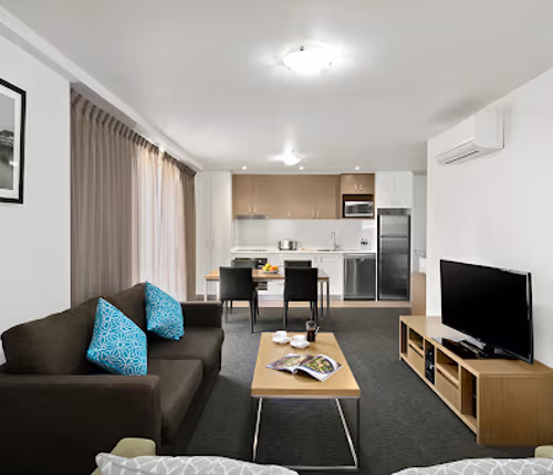 Stunning living area in Quest Cheltenham