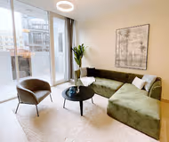 Living Area - 1 Bed Apartment (994sqft)