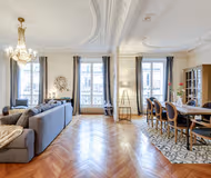 Spacious living area at Liege Serviced Apartment, Champs Elysees