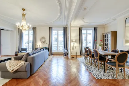 Spacious living area at Liege Serviced Apartment, Champs Elysees