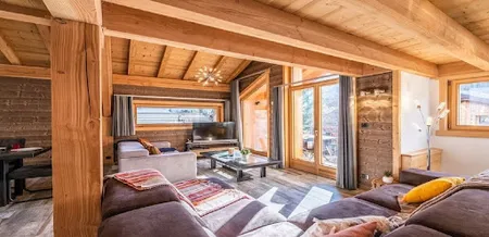 Gaze Over THE Snowpeaks OF Morzine From French Chalet