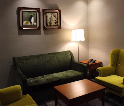 Living area at Al Manani Street Serviced Apartment