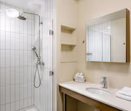 Main bathroom at W. Chicago Avenue #216 Serviced Apartment, River North