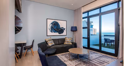 Living area at Lagoon Drive Serviced  Apartments