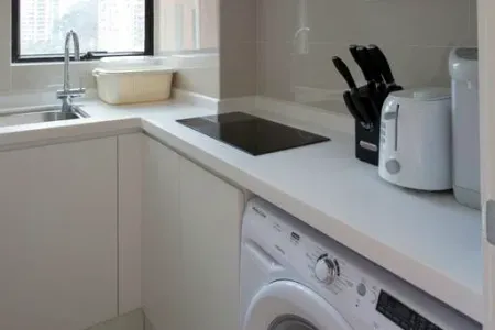 Living area at Blue Pool Road Apartments