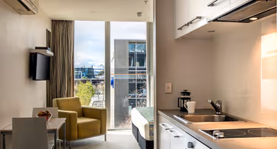 Full kitchen at Quest Carlaw Park