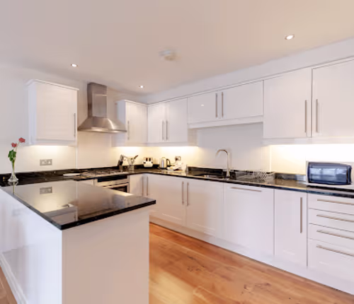 Fully equipped kitchen at Marquis Court