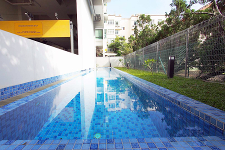 Pool side at Amerald Serviced Apartments, East Coast