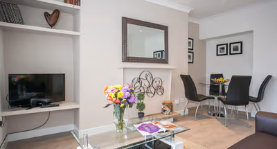 Living area - 1 bed apartment