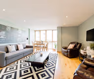 Living room at City Center apartment