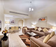 Living area at Marina Waterfront Serviced Apartments, Dubai Marina