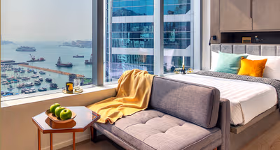 Luxury studio apartment at Victoria Harbour Residences, Hong Kong