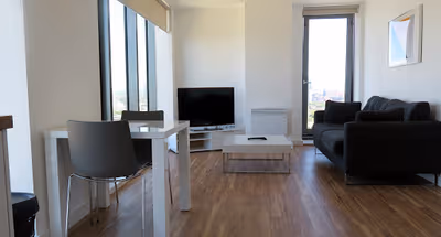 Living area at Apartments in Salford Manchester