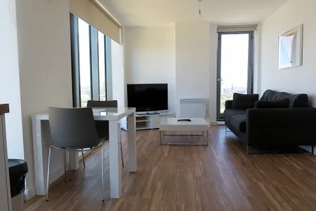 Living area at Apartments in Salford Manchester