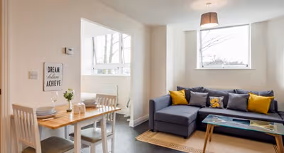 Living area at Swingate House