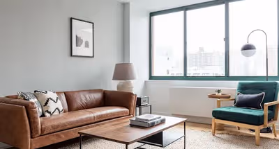 Spacious living area at West 56th Street Furnished Apartment, Manhattan