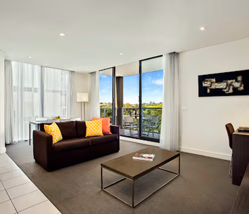 Simplistic living area in Quest Ivanhoe