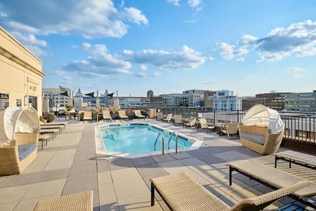Pool side at Downtown apartment