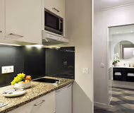 Fully equipped kitchen at Trocadero Serviced Apartment, Champs Elysee